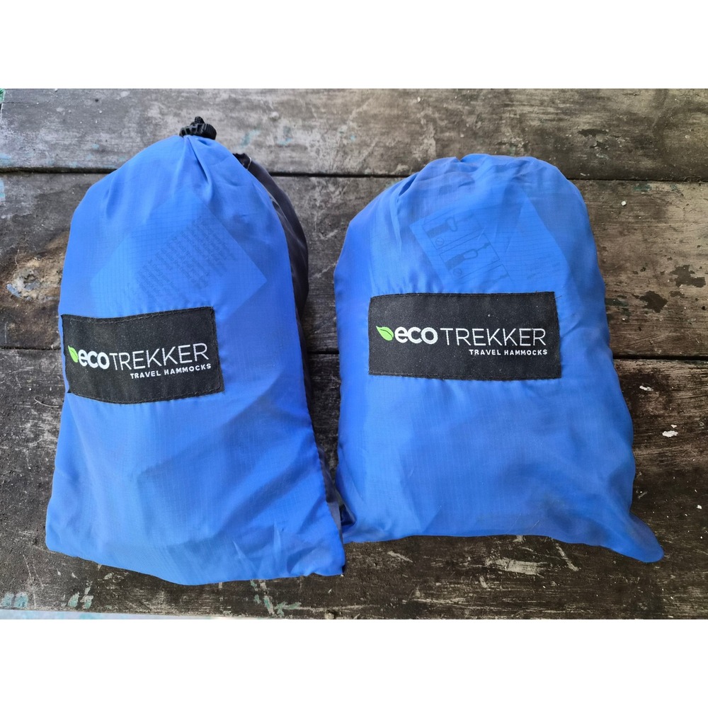 Eco Trekker Travel Hammocks Set of 2 Blue Grey Portable Camping Gear LW008011